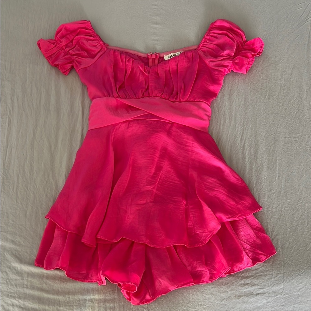 Gal Meets Glam Pink Ruffle Dress